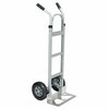 Vestil Silver Aluminum Dual Handle Hand Truck 500 lb Hard Rubber Wheels ALUM-H-HR